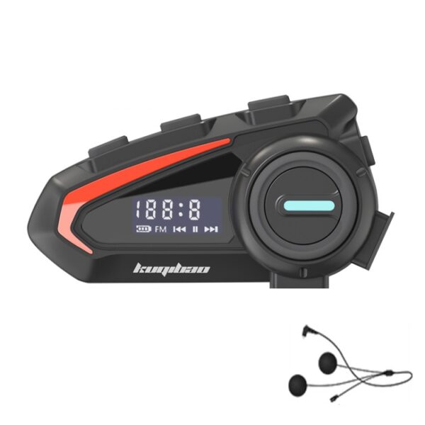 KUQIBAO Motorhelm Waterdichte Bluetooth-headset met scherm