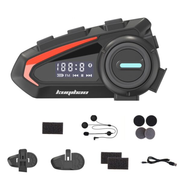 KUQIBAO Motorhelm Waterdichte Bluetooth-headset met scherm - Afbeelding 12