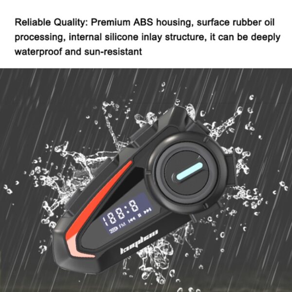 KUQIBAO Motorhelm Waterdichte Bluetooth-headset met scherm - Afbeelding 7