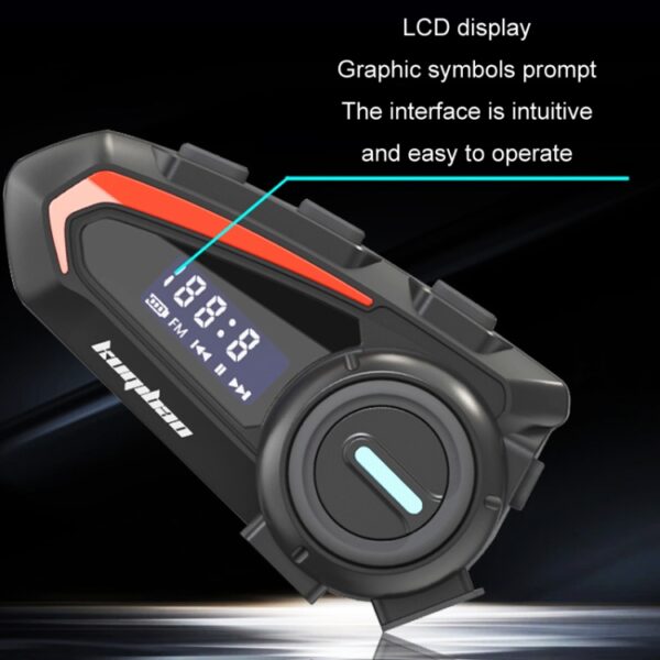 KUQIBAO Motorhelm Waterdichte Bluetooth-headset met scherm - Afbeelding 8