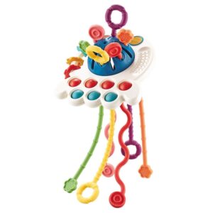 Babypuzzel Leuk vingerpompspeelgoed Verlichting Vroeg onderwijsspeelgoed, Octopus (Blue), Octopus (Red), Cartoon Crab (Orange), Cartoon Crab (Green), Rocket (Blue), Rocket (Red), Flying Sword (Red), Flying Sword (White), Crab, Space Ship...