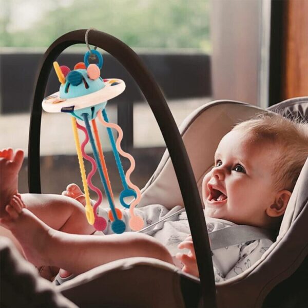 Babypuzzel Leuk vingerpompspeelgoed Verlichting Vroeg onderwijsspeelgoed, Octopus (Blue), Octopus (Red), Cartoon Crab (Orange), Cartoon Crab (Green), Rocket (Blue), Rocket (Red), Flying Sword (Red), Flying Sword (White), Crab, Space Ship... - Afbeelding 5