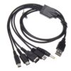 5-in-1 USB-oplaadkabel voor Wii U / NEW 3DSXL / NEW 3DS / NDS LITE SP / PSP