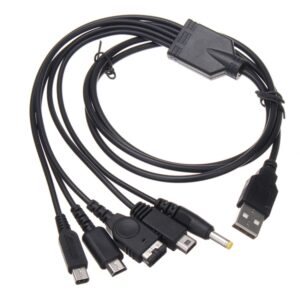5-in-1 USB-oplaadkabel voor Wii U / NEW 3DSXL / NEW 3DS / NDS LITE SP / PSP