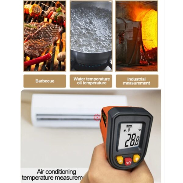 Digitale display, zeer nauwkeurige infraroodthermometer voor de bakkerijkeukenindustrie, T400, T400A (Adjustable), T600, T600A (Adjustable) - Afbeelding 11