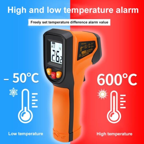 Digitale display, zeer nauwkeurige infraroodthermometer voor de bakkerijkeukenindustrie, T400, T400A (Adjustable), T600, T600A (Adjustable) - Afbeelding 8