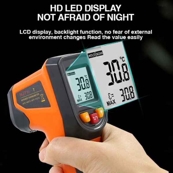 Digitale display, zeer nauwkeurige infraroodthermometer voor de bakkerijkeukenindustrie, T400, T400A (Adjustable), T600, T600A (Adjustable) - Afbeelding 9