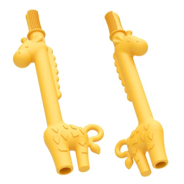 Babyhertenspeelgoed Voedsel Tandjesstokjes Siliconen Giraffe - Afbeelding 3