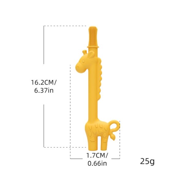 Babyhertenspeelgoed Voedsel Tandjesstokjes Siliconen Giraffe - Afbeelding 4