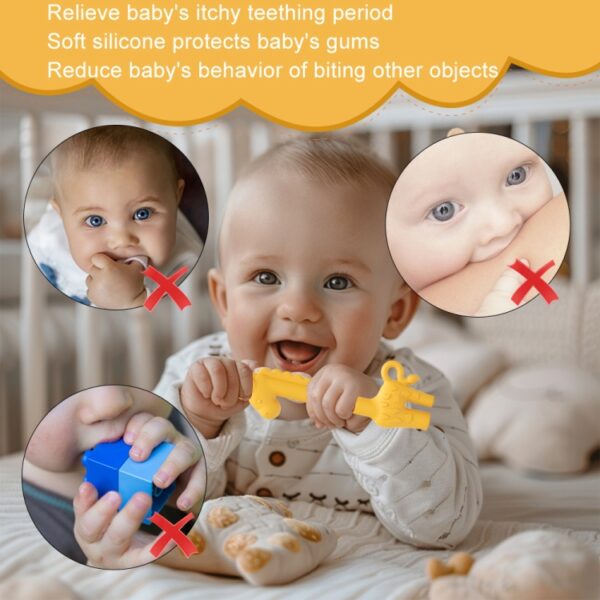 Babyhertenspeelgoed Voedsel Tandjesstokjes Siliconen Giraffe - Afbeelding 8