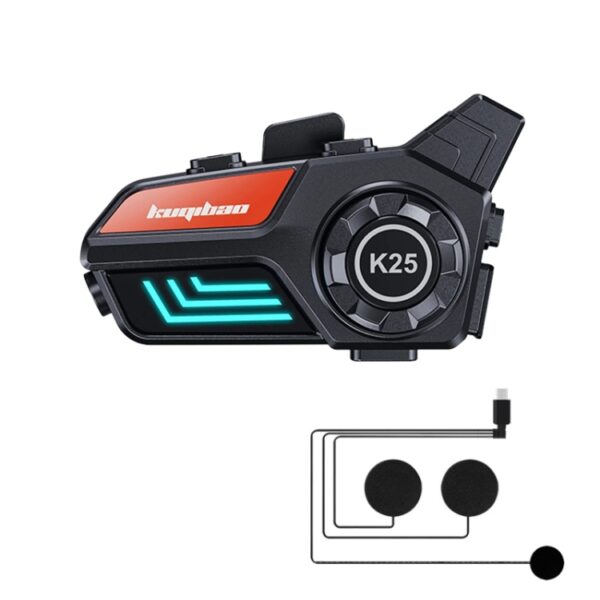 KUQIBAO Motorhelm Waterdichte Bluetooth Headset Met Licht
