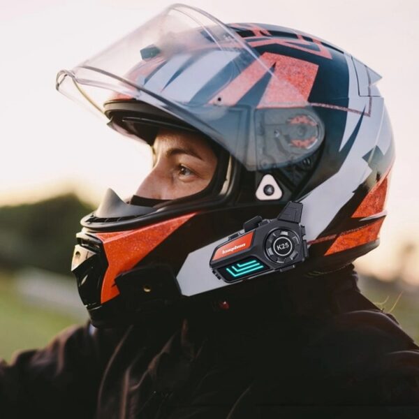 KUQIBAO Motorhelm Waterdichte Bluetooth Headset Met Licht - Afbeelding 11
