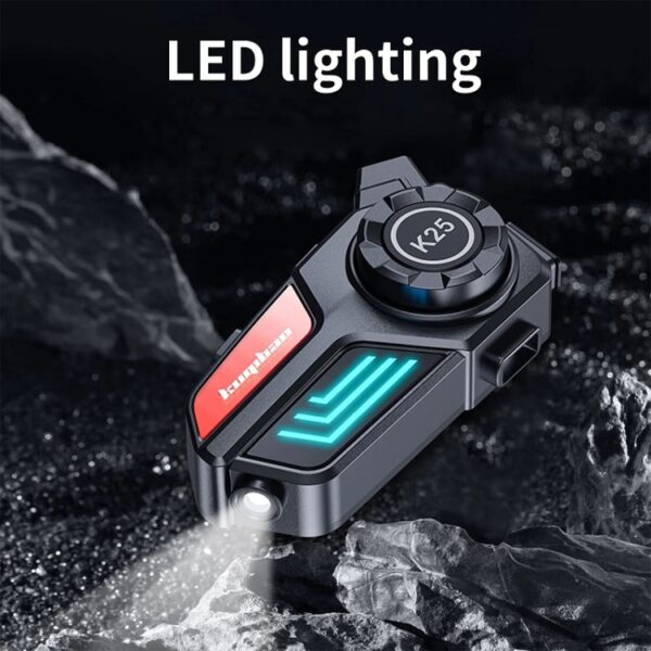 KUQIBAO Motorhelm Waterdichte Bluetooth Headset Met Licht - Afbeelding 6