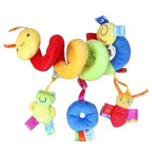 Baby Rups Bed Spiraal Speelgoed Cartoon Dier Baby Met Rammelaar Bij Kinderwagen Hangend Rustgevend Speelgoed, H033B