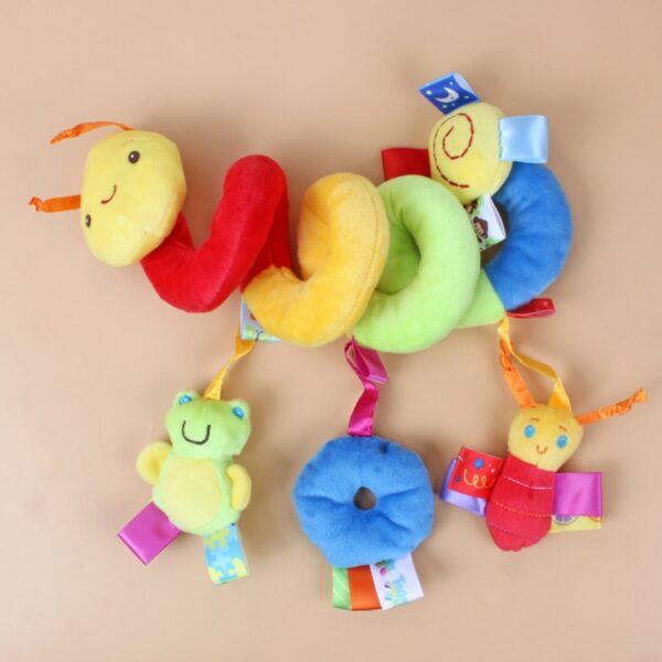 Baby Rups Bed Spiraal Speelgoed Cartoon Dier Baby Met Rammelaar Bij Kinderwagen Hangend Rustgevend Speelgoed, H033B - Afbeelding 10