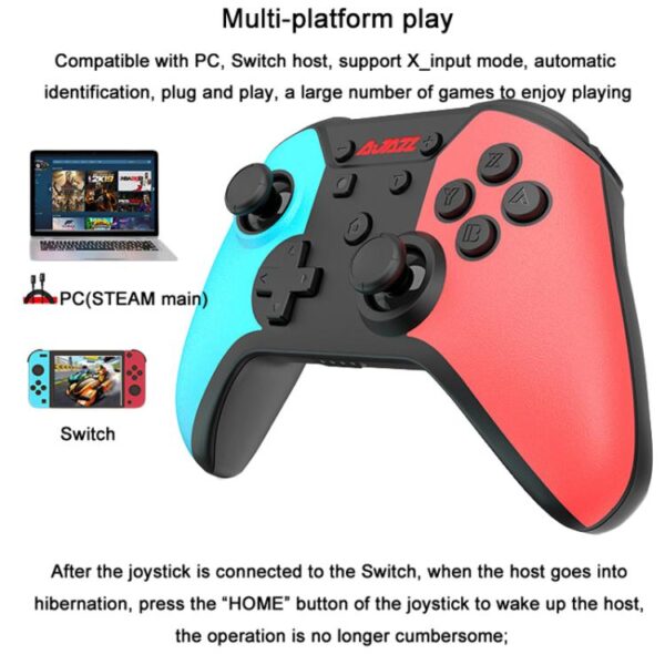 Ajazz AG180 Draadloze Bluetooth + Bedrade Dual Mode Gamepad Voor Switch / PC / Android / IOS - Afbeelding 2