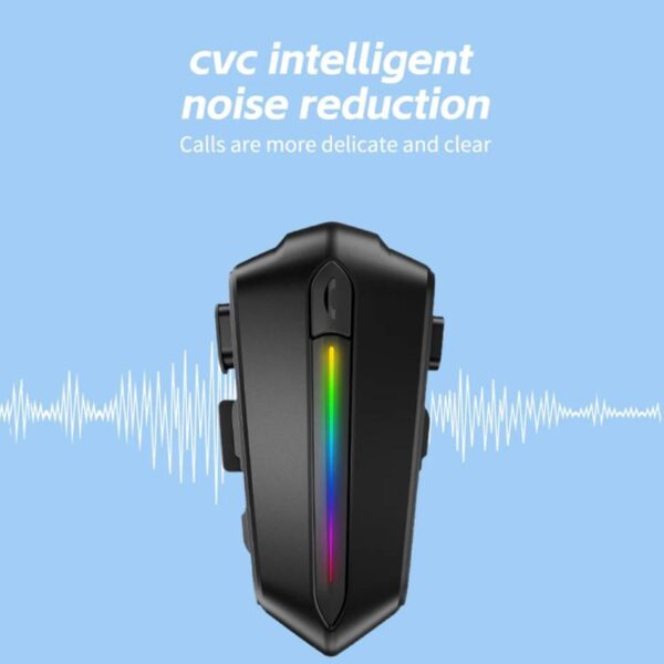 C5S IPX6 Waterproof CVC Noise Reduction Motorcycle Helmet Bluetooth Headset, Soft Mic, Hard Mic, Soft and Hard Mics - Afbeelding 6