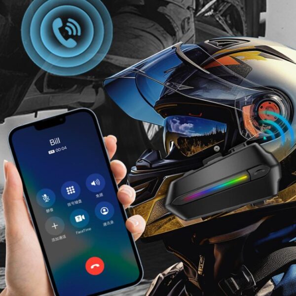 C5S IPX6 Waterproof CVC Noise Reduction Motorcycle Helmet Bluetooth Headset, Soft Mic, Hard Mic, Soft and Hard Mics - Afbeelding 8