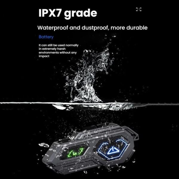 C8Pro IPX7 Waterproof Two-Person Intercom Helmet Bluetooth Headset With Flashlight, Soft Mic, Hard Mic, Soft and Hard Mics - Afbeelding 7