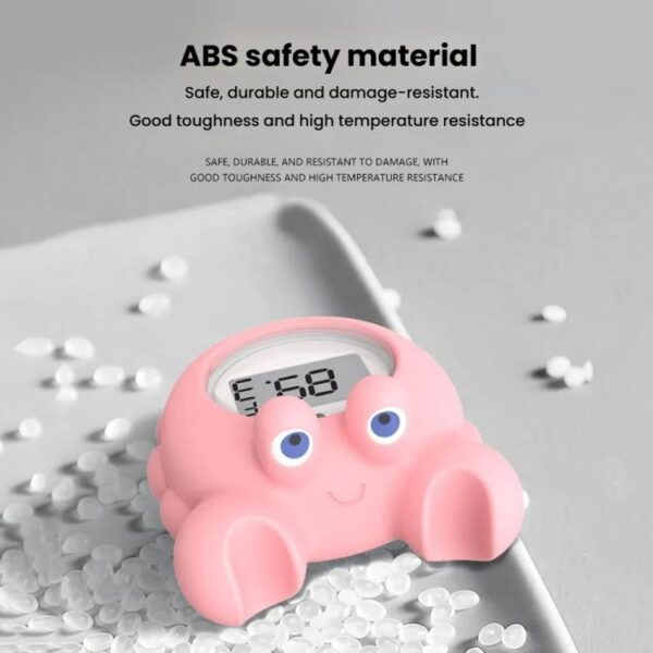 Crab Shape Digital Thermometer Baby Bath Water Thermometer, White LCD, Black LED - Afbeelding 8