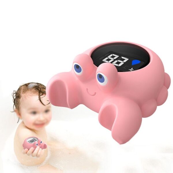 Crab Shape Digital Thermometer Baby Bath Water Thermometer, White LCD, Black LED - Afbeelding 9