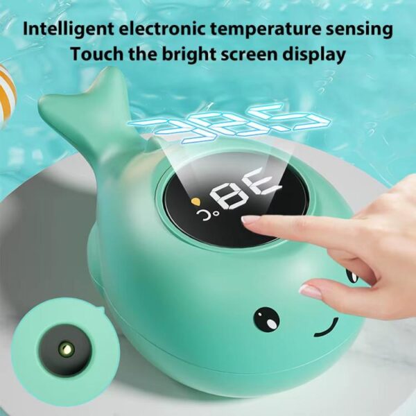 IPX7 Waterproof Cartoon Whale Color LED Screen Smart Water Thermometer Baby Bath Thermometer - Afbeelding 3