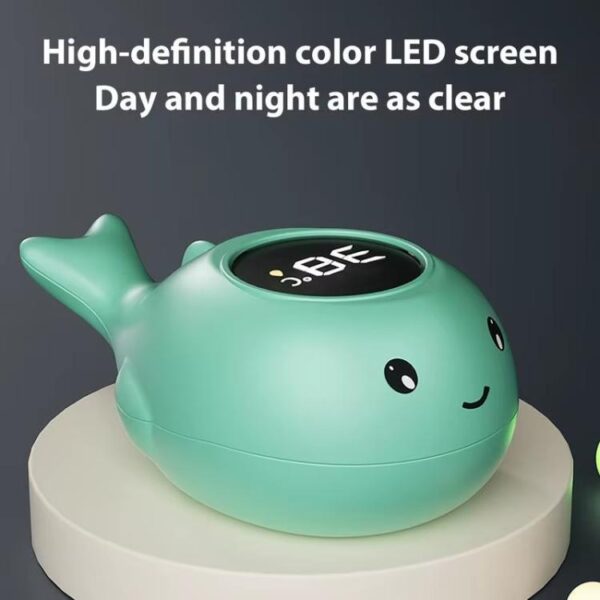 IPX7 Waterproof Cartoon Whale Color LED Screen Smart Water Thermometer Baby Bath Thermometer - Afbeelding 5