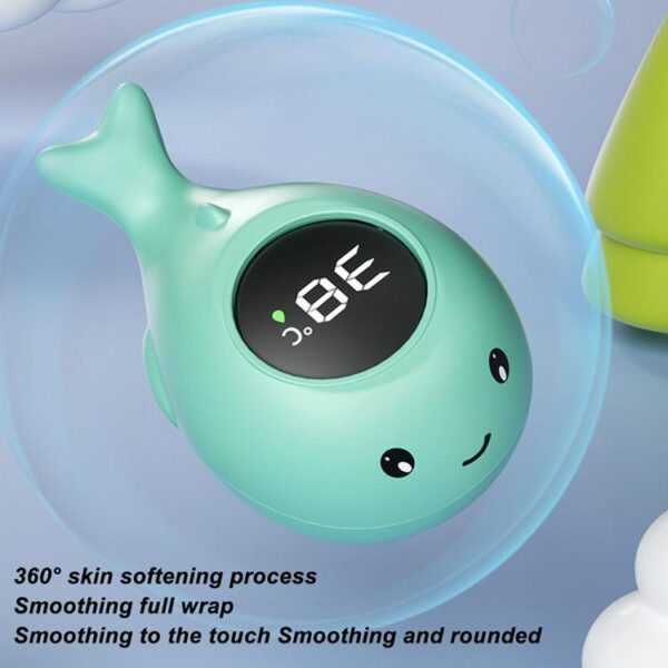 IPX7 Waterproof Cartoon Whale Color LED Screen Smart Water Thermometer Baby Bath Thermometer - Afbeelding 7