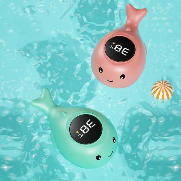 IPX7 Waterproof Cartoon Whale Color LED Screen Smart Water Thermometer Baby Bath Thermometer - Afbeelding 9