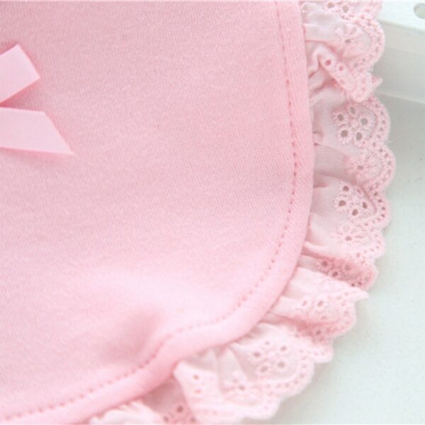 3 stuks pasgeboren kanten strik slabbetjes baby speeksel handdoeken - Afbeelding 7