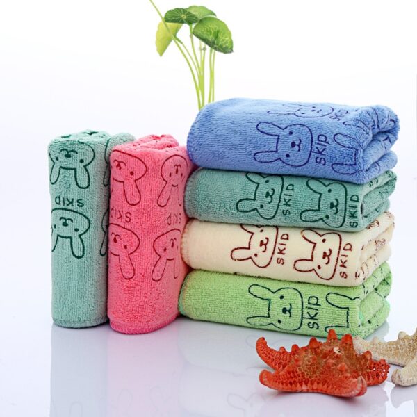 25*50 cm Schattige Baby Kid Handdoek Gezicht Microfiber Absorberend Drogen Bad Strandlaken Washandje Badmode Babyhanddoek Katoenen Kinderhanddoek, 25x50cm - Afbeelding 2