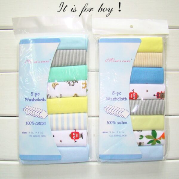 8 STKS/PARTIJ Katoenen pasgeboren babyhanddoeken Speekselhanddoek Baby Jongens Meisjes Verplegingshanddoek Zakdoek - Afbeelding 5