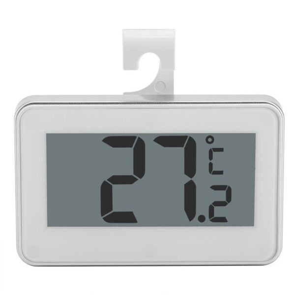 Grote LCD-koelkastthermometer met verstelbare standaardmagneet Digitale thermometer, Thermometer White