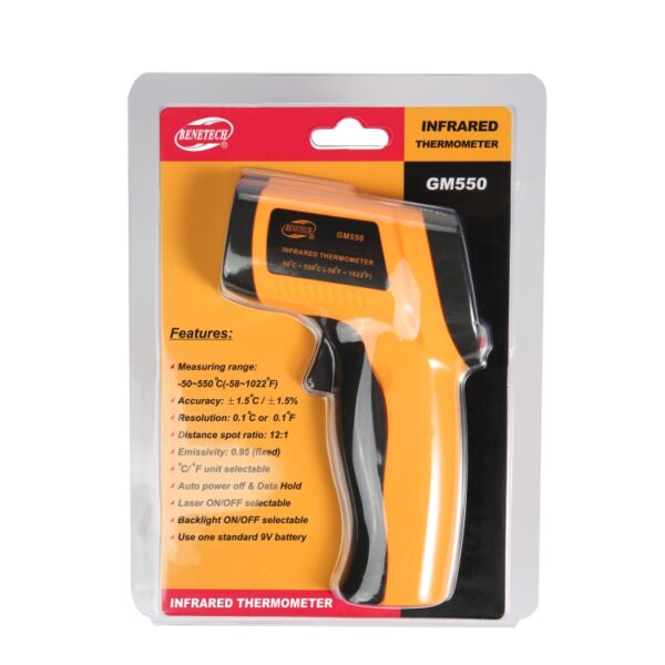 Infraroodthermometer, temperatuurbereik: -50 - 550 graden Celsius - Afbeelding 6