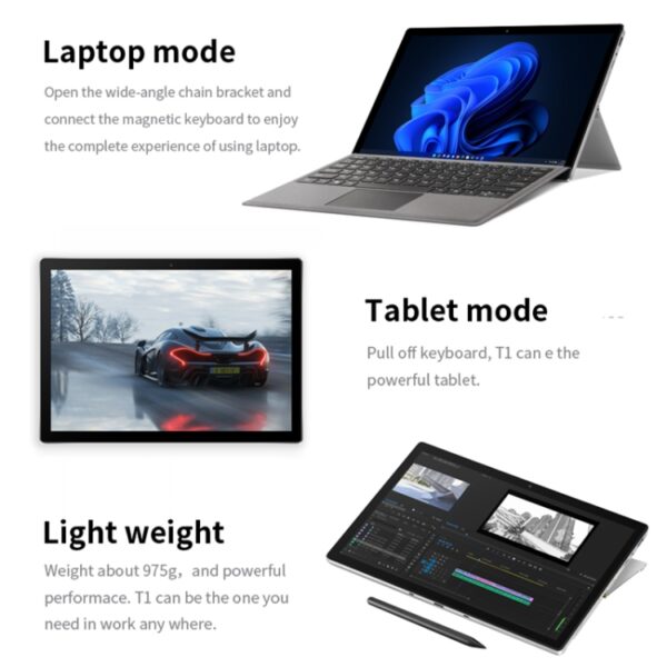 Windows 11 Intel Pentium Gold 8505, Turbo Max 4,4 GHz, met toetsenbord, ondersteuning voor Wi-Fi6 en BT, Pentium 8505 8GB+512GB - Afbeelding 4