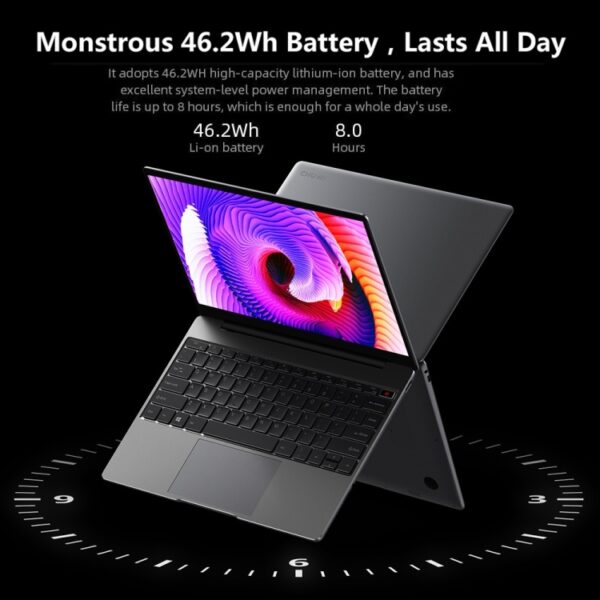 Chuwi CoreBook X Laptop, 14 inch, 8 GB + 512GB, Windows 10 Home, Intel Core I5-8259U Quad Core 2.3GHz-3.8GHz, ondersteuning Dual Band WiFi / Bluetooth / TF-kaartverlenging (Dark Grey) - Afbeelding 11
