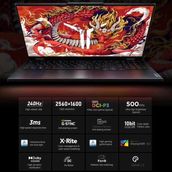 Lenovo LEGION Y9000P 2024 Laptop, 16 inch, 16GB+1TB, Windows 11, AMD Ryzen 9 7945HX 16-Core, Amerikaanse stekker - Afbeelding 6