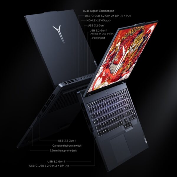 Lenovo LEGION Y9000P 2024 Laptop, 16 inch, 16GB+1TB, Windows 11, AMD Ryzen 9 7945HX 16-Core, Amerikaanse stekker - Afbeelding 8