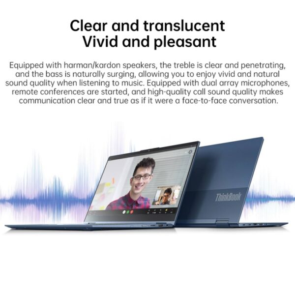 Lenovo Thinkbook 14s Yoga Laptop, 14 inch, 16 GB + 512GB, Windows 10 Professional Edition, Intel Core I5-1135G7 Quad Core Tot 4.2 GHz, ondersteuning WiFi 6 & Bluetooth & HDMI, US Plug (blauw) - Afbeelding 13