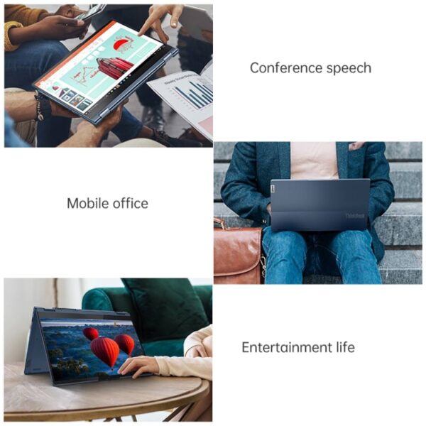 Lenovo Thinkbook 14s Yoga Laptop, 14 inch, 16 GB + 512GB, Windows 10 Professional Edition, Intel Core I5-1135G7 Quad Core Tot 4.2 GHz, ondersteuning WiFi 6 & Bluetooth & HDMI, US Plug (blauw) - Afbeelding 10