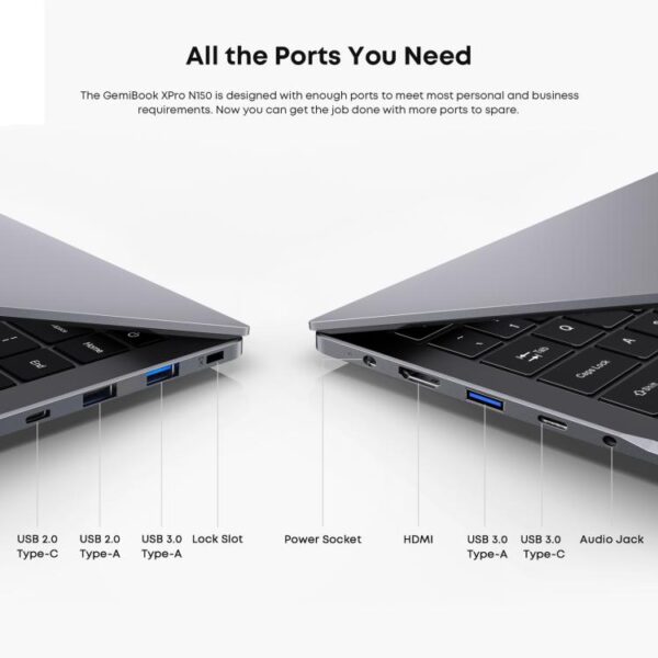 CHUWI GemiBook XPro 14,1 inch laptop, 16 GB + 512 GB, Windows 11 Intel Twin Lake N150 Quad Core, EU-stekker - Afbeelding 12