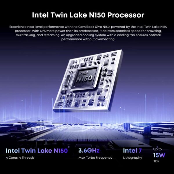 CHUWI GemiBook XPro 14,1 inch laptop, 16 GB + 512 GB, Windows 11 Intel Twin Lake N150 Quad Core, EU-stekker - Afbeelding 3