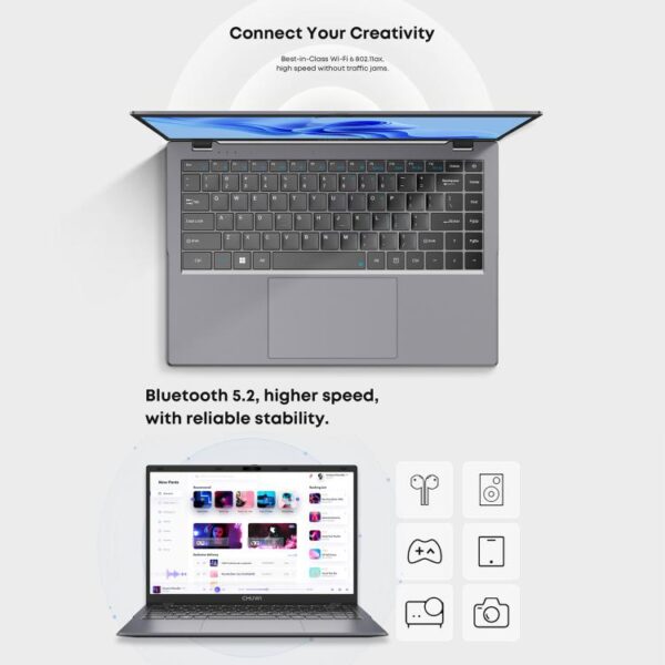 CHUWI GemiBook XPro 14,1 inch laptop, 16 GB + 512 GB, Windows 11 Intel Twin Lake N150 Quad Core, EU-stekker - Afbeelding 9