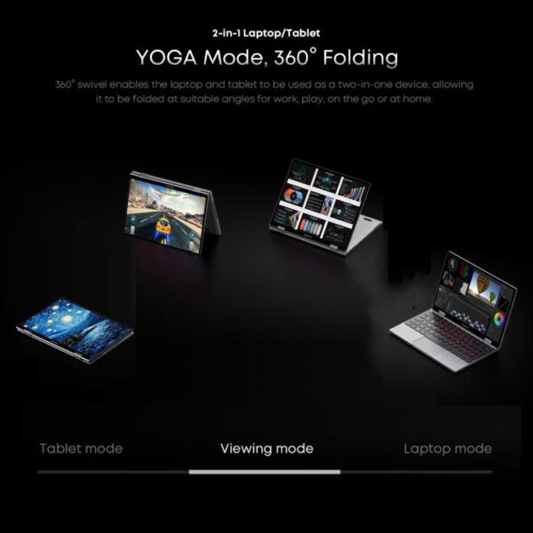 CHUWI MiniBook X Yoga Laptop, 10,51 inch, 16GB + 512GB, Windows 11, Intel Twin Lake N150 Quad Core, EU-stekker - Afbeelding 6