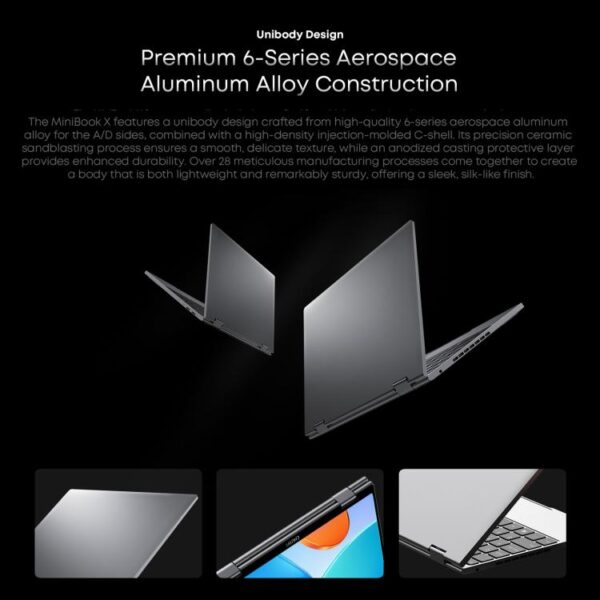 CHUWI MiniBook X Yoga Laptop, 10,51 inch, 16GB + 512GB, Windows 11, Intel Twin Lake N150 Quad Core, EU-stekker - Afbeelding 10