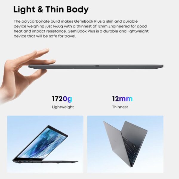 CHUWI GemiBook Plus 15,6 inch laptop, 8 GB + 256 GB, Windows 11 Intel Alder Lake N100 Quad Core, EU-stekker - Afbeelding 11
