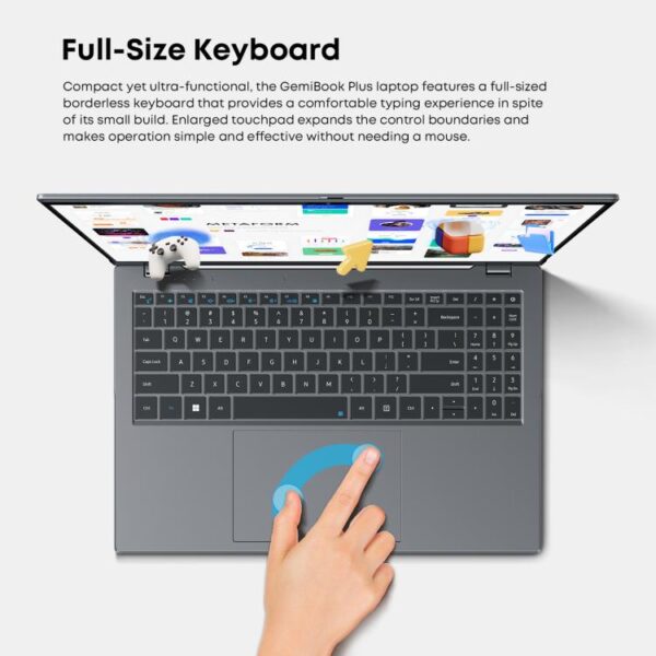 CHUWI GemiBook Plus 15,6 inch laptop, 8 GB + 256 GB, Windows 11 Intel Alder Lake N100 Quad Core, EU-stekker - Afbeelding 12