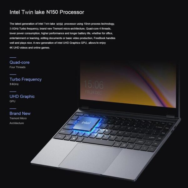 CHUWI FreeBook 13,5 inch Yoga laptop, 16 GB + 1 TB, Windows 11 Intel Twin Lake N150 Quad Core, EU-stekker - Afbeelding 7