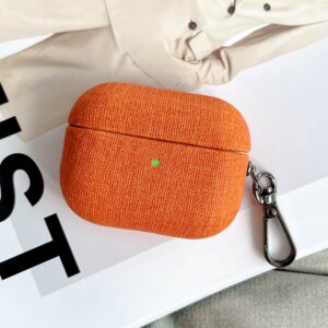 Fine Cloth Texture Earbuds Box PC Case with Hook, For AirPods 4, For AirPods Pro 2, For AirPods 3