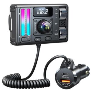 MT02 Car Bluetooth MP3 Player Bass AUX FM Transmitter Cigarette Lighter Charging, MT02